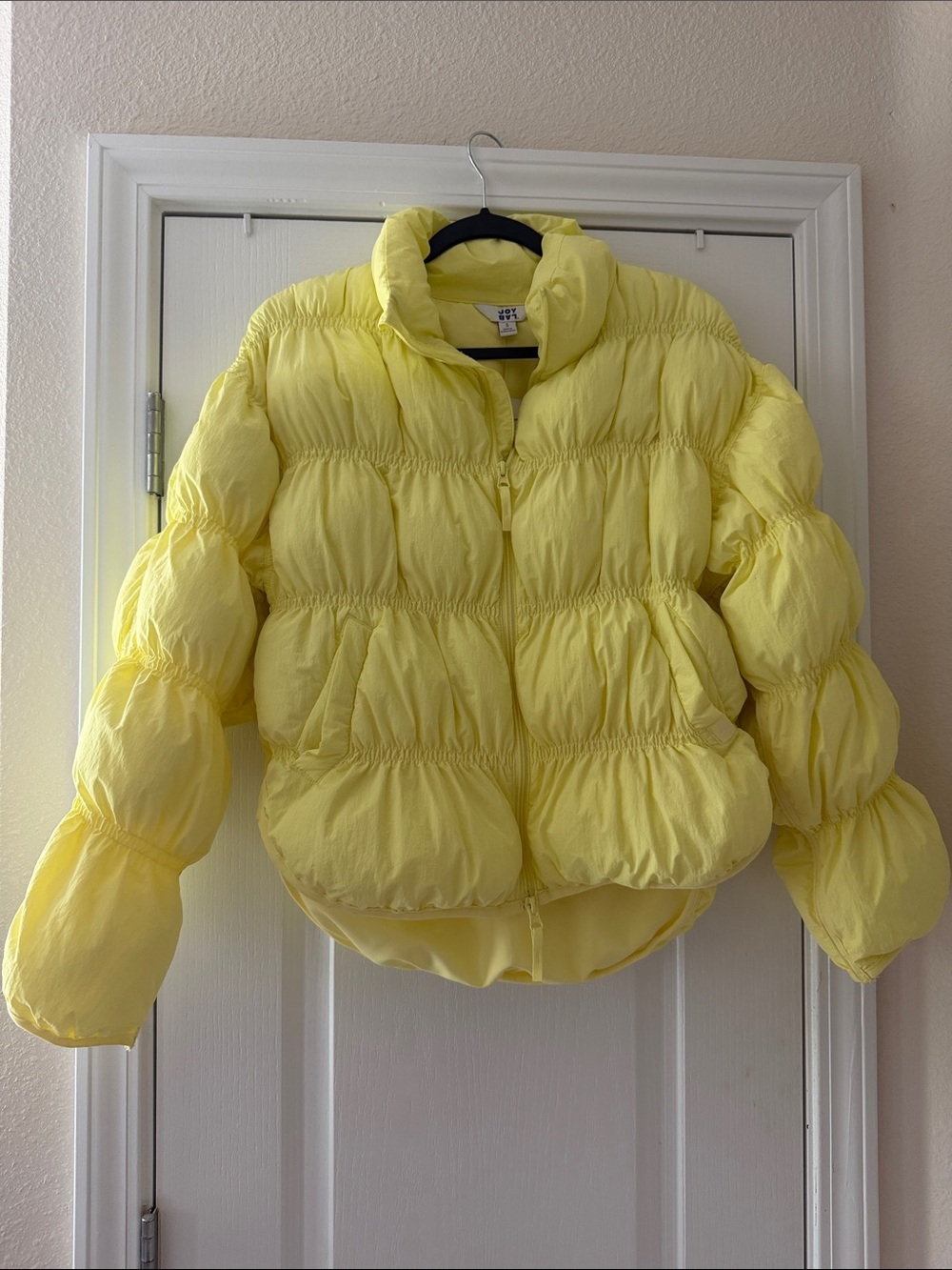 NWT JoyLab Lemon Yellow Loose-Fit Puffer Jacket Small